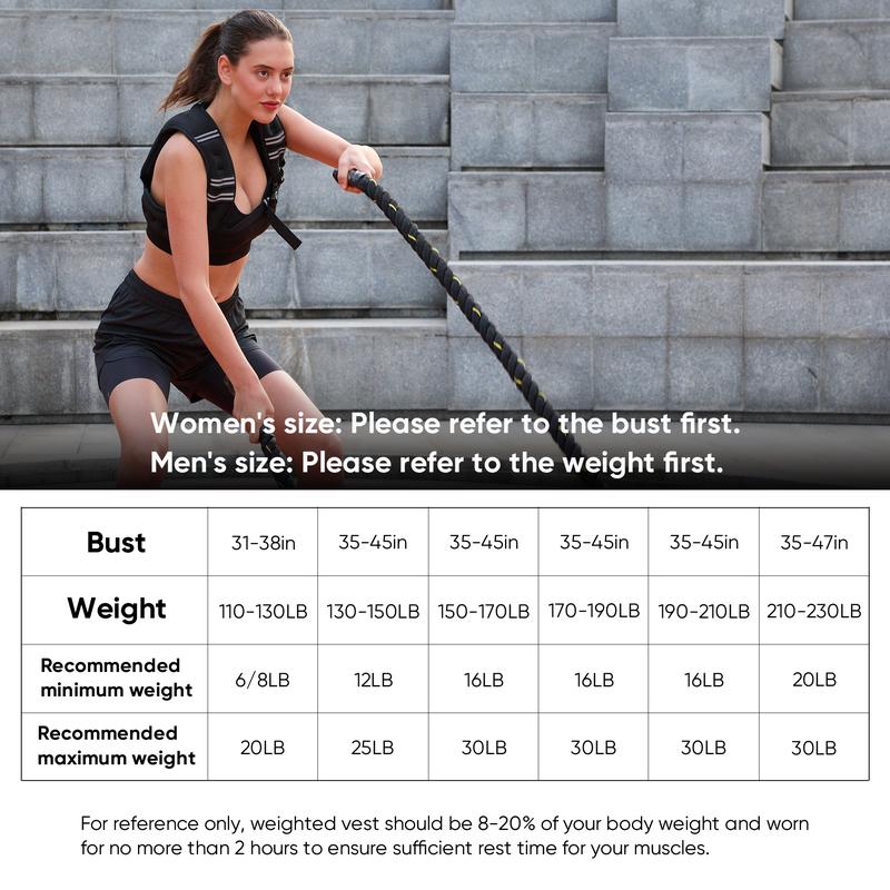 LEKARO Weighted Vest (6–30lb) | Adjustable Fitness Training Vest