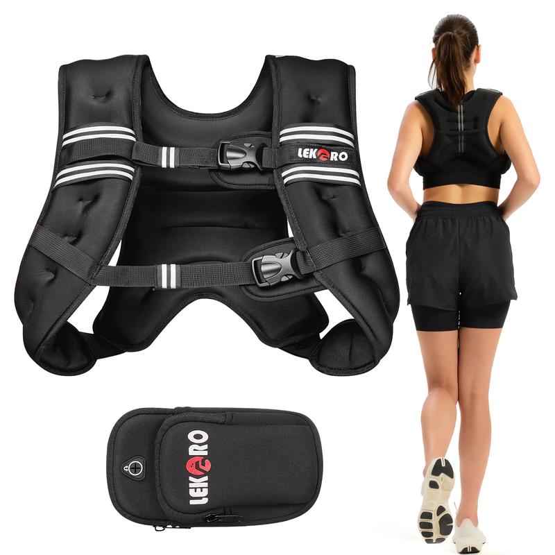 LEKARO Weighted Vest (6–30lb) | Adjustable Fitness Training Vest